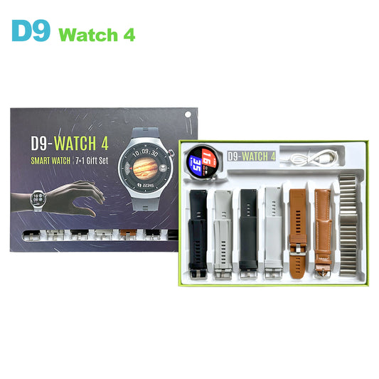 Newest 7in1 Round Smartwatch for Men Waterproof IP67 Wireless Charger Fitness Fashion Reloj D9 Watch4 Sport Suit Smart Watch