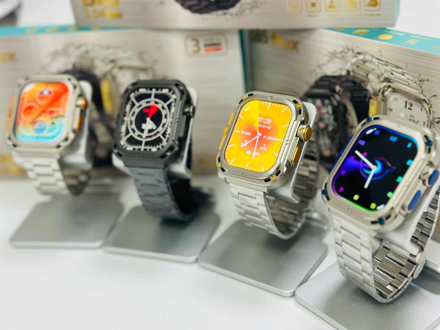2024 Hot Sale Z85 Max Smartwatch Wireless Charging with 3 Different Silicone Bands Sleep Tracker NFC Games Replaces Z86 Pro Max