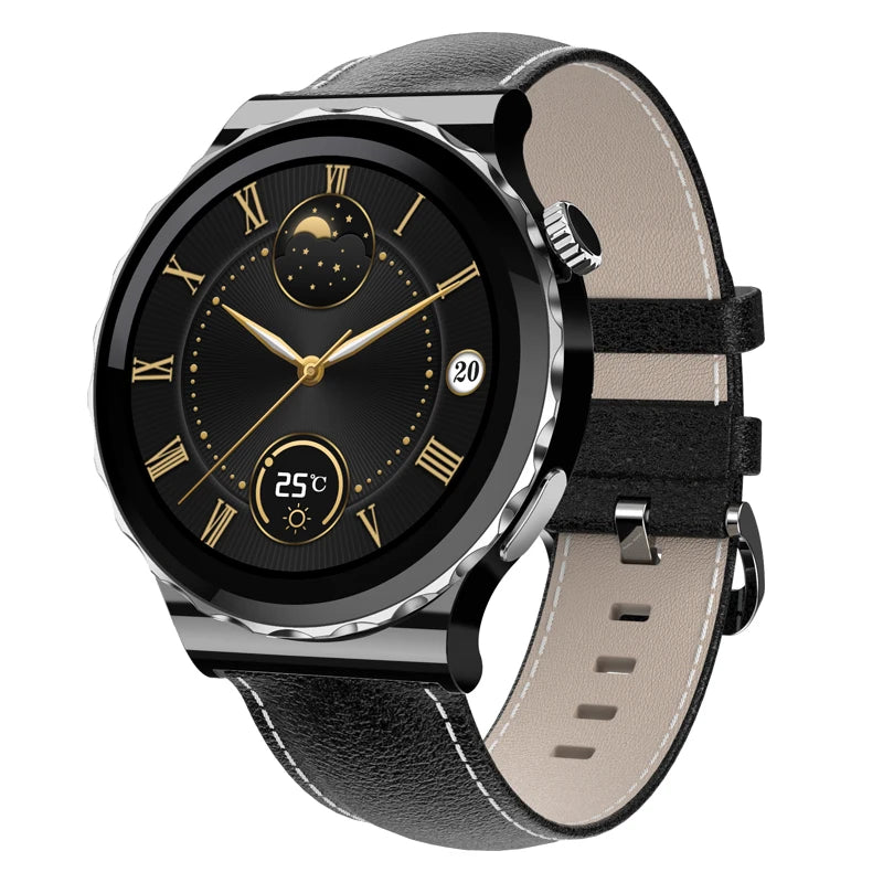 Smart Watch E23 BT Call Leather Steel Strap 1.32 Inch HD Screen Ladies Smartwatch for Women OEM ODM MSDS CE Rohs Support