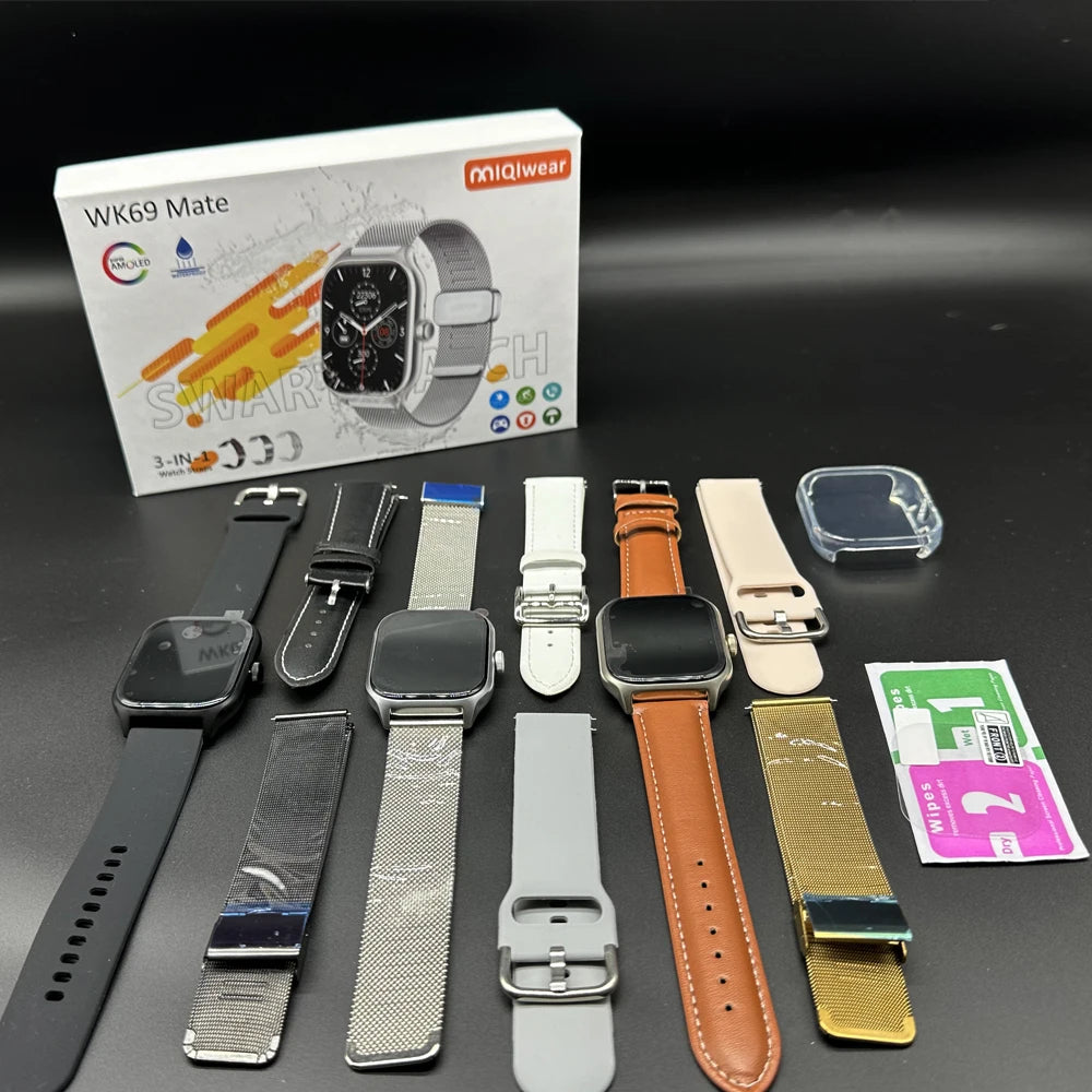 Smart Watch Reloj Inteligente WK69 ultra Series 9 T500 T800 T900 ultra Smartwatch Smart Touch Watch for Men Women 2024