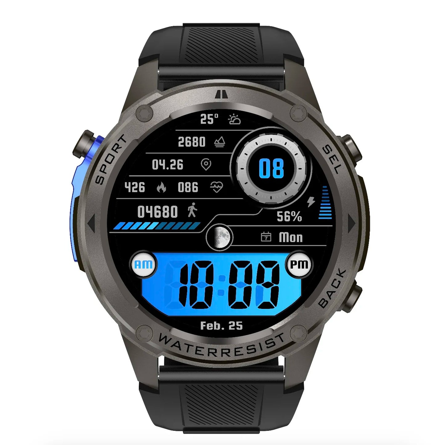 Latest GPS Smart Watch AMOLED Full Touch IP69K Waterproof Smartwatch for Men Gold Watch 5.3BLE BT Calling Smartwatch Android IOS