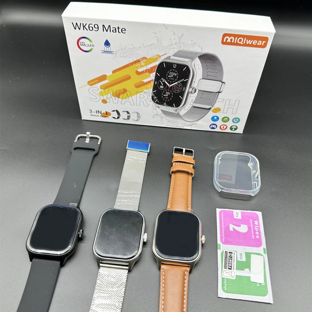 Smart Watch Reloj Inteligente WK69 ultra Series 9 T500 T800 T900 ultra Smartwatch Smart Touch Watch for Men Women 2024