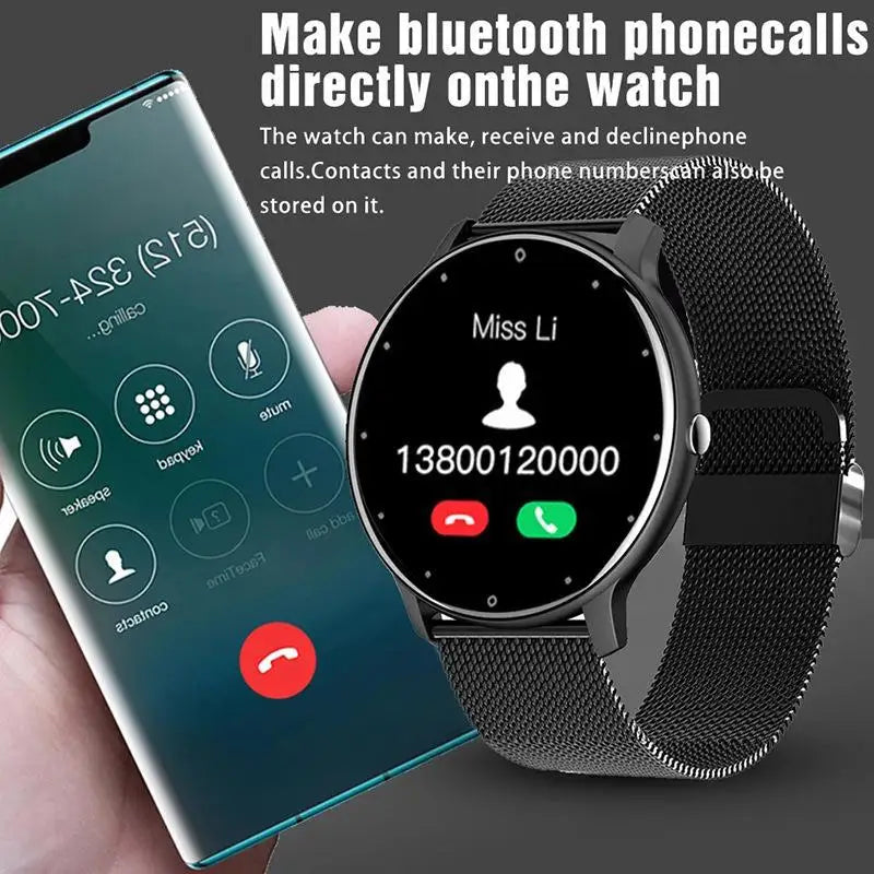ZL02 Men Women Original Fashion Casual Smartwatch for IOS Android Message Reminder Sleep Monitor Heart Rate Mens Smart Watch