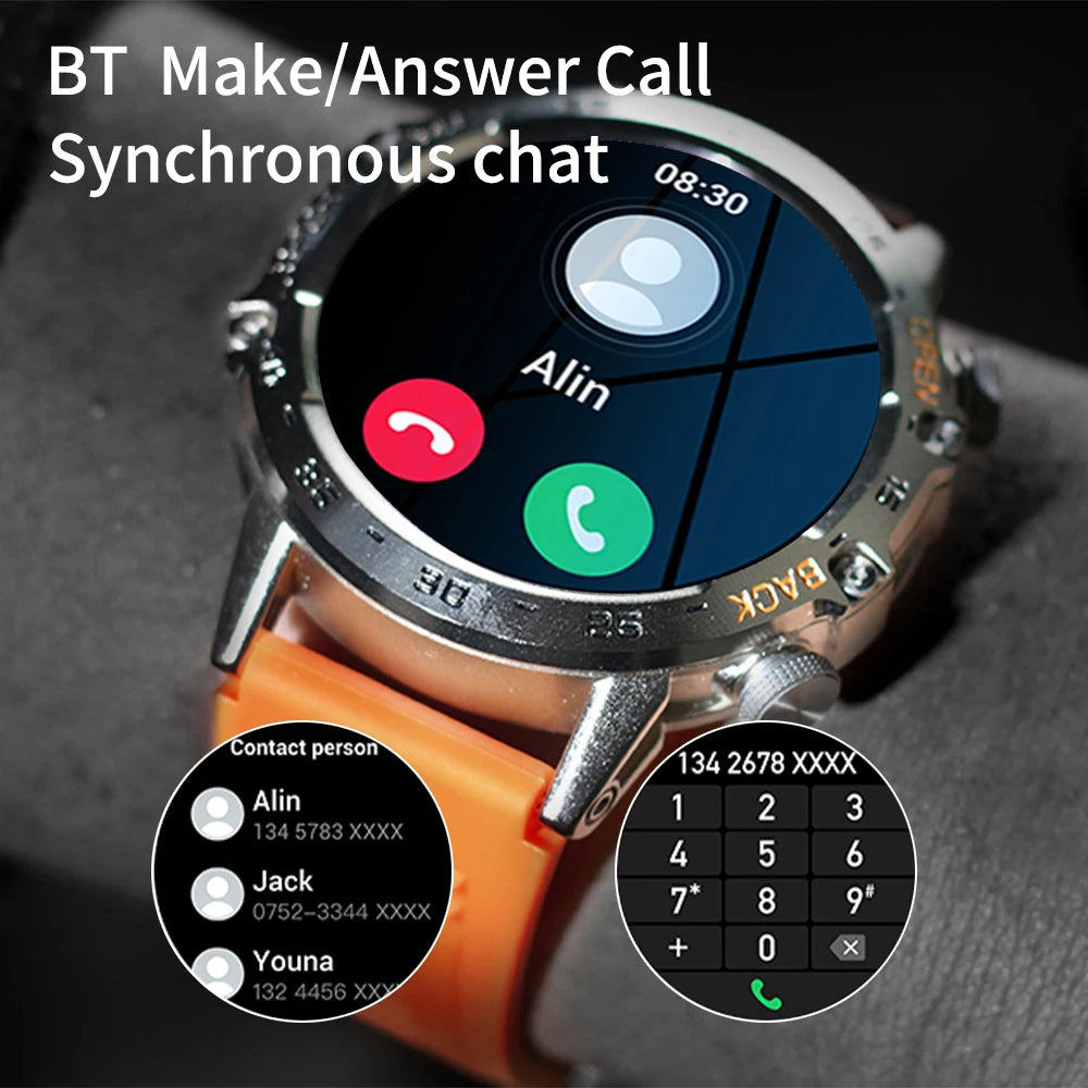 SENBONO K52 Sports Smartwatch Unisex 1.39-inch OLED Display FitCloudPro Heart Rate Monitoring IP68 Waterproof Sleep Tracker 5-10