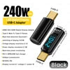 240W USB C Adapter Power Meter Tester Transparent with Wattage LED Digital Display for iPhone 17 18 Pro Max MacBook Pro