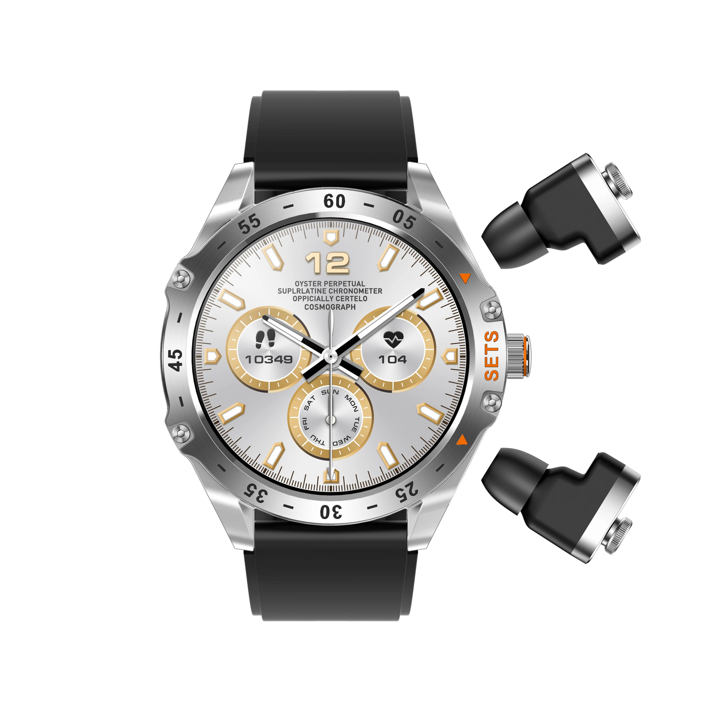Round 2IN1 TWS Smart Watch T95 1.52 IPS Outdoor Watch Call Music Play Headset Sport Watch With Earphone High  Smartwatch