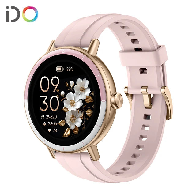 AI Voice Touch Screen Smartwatch 290mAh Battery IP68 Waterproof BT Call Answering Menstrual Reminder Fashionable Silicone