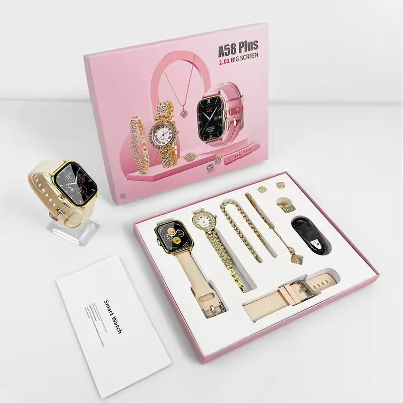 Ladies Smartwatch Health Sleep Body Reminder Monitoring NFC Square Screen A58 Plus Women Wrist Luxury Smart Watch