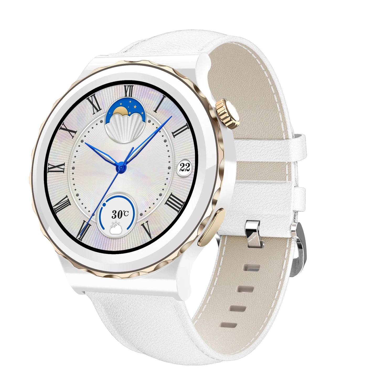 Smart Watch E23 BT Call Leather Steel Strap 1.32 Inch HD Screen Ladies Smartwatch for Women OEM ODM MSDS CE Rohs Support