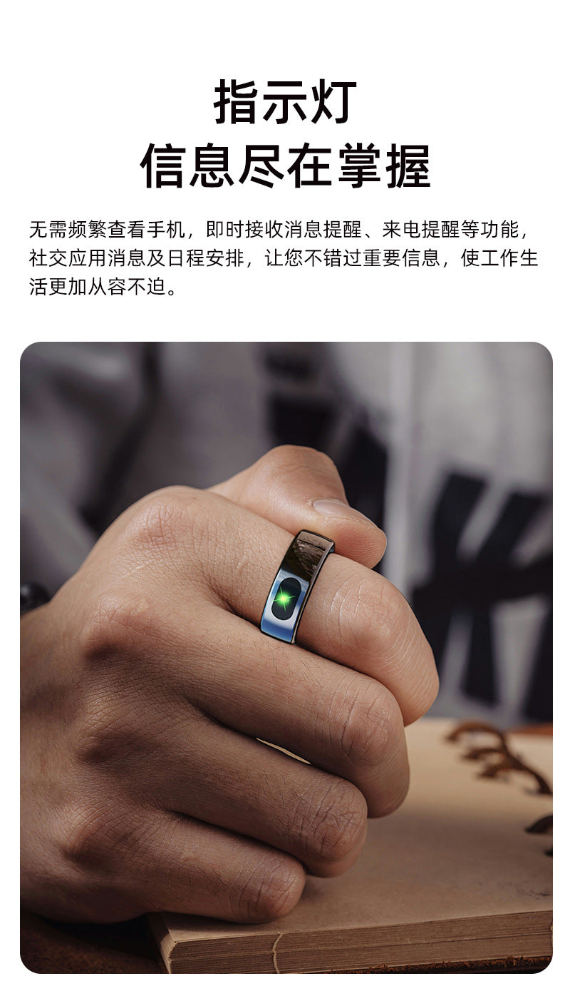 R08(JRING) Waterproof Touch Body Temperature Sleep Blood Oxygen Heart Rate Movement Photo Music Control Smart Ring