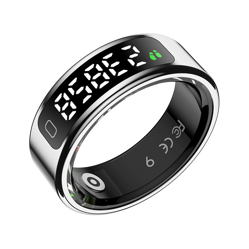 R11C (Qring) Heart Rate Blood Oxygen Sleep Pedometer Sports Remote Control Photo Display Screen Touch Screen Smart Ring