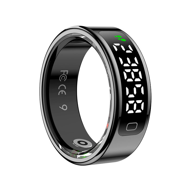 R11C (Qring) Heart Rate Blood Oxygen Sleep Pedometer Sports Remote Control Photo Display Screen Touch Screen Smart Ring
