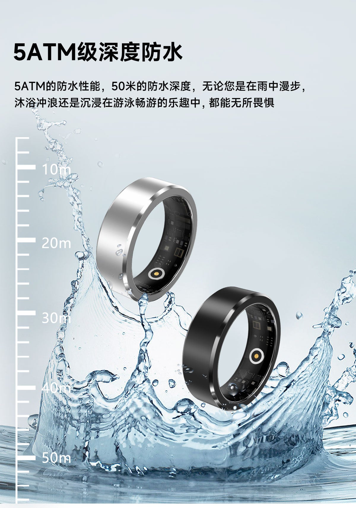 Smart Ring S1 Accurately Monitors Sleep, Heart Rate and Blood Oxygen, Outdoor Sports 5Atm Waterproof Health New Product