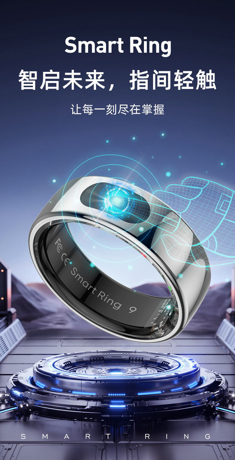 R08(JRING) Waterproof Touch Body Temperature Sleep Blood Oxygen Heart Rate Movement Photo Music Control Smart Ring