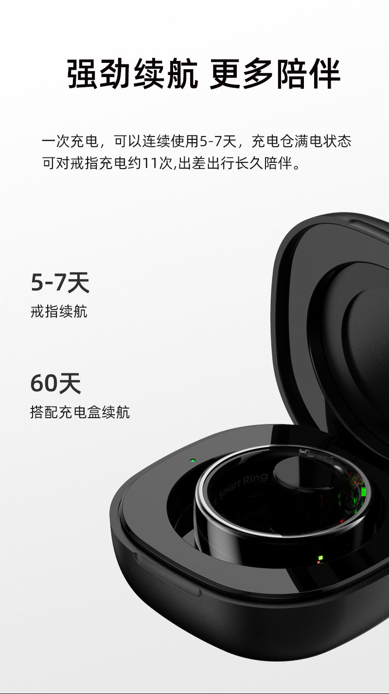 R08(JRING) Waterproof Touch Body Temperature Sleep Blood Oxygen Heart Rate Movement Photo Music Control Smart Ring