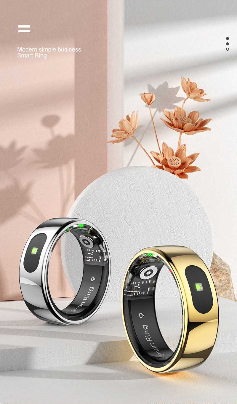 R08(JRING) Waterproof Touch Body Temperature Sleep Blood Oxygen Heart Rate Movement Photo Music Control Smart Ring