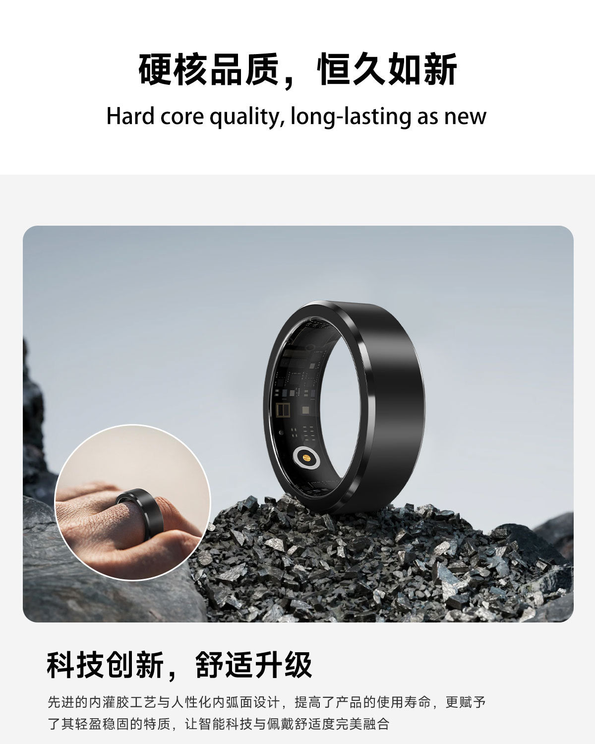 Smart Ring S1 Accurately Monitors Sleep, Heart Rate and Blood Oxygen, Outdoor Sports 5Atm Waterproof Health New Product