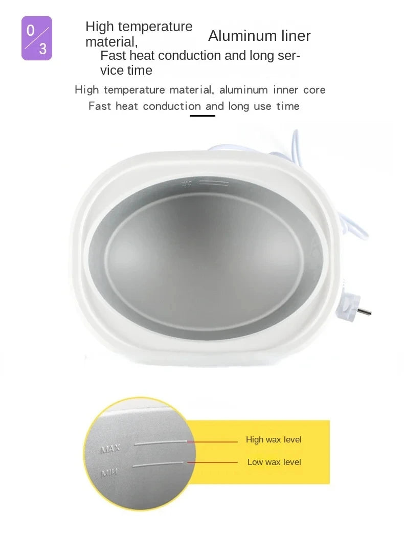 110V 220V Professional Wax Heater with Adjustable Temperature and Large Capacity Beauty and Body Melting Wax Machine 200W