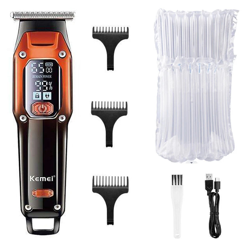 Original Kemei Barber Hair Trimmer Professional Electric Beard Hair Clipper Rechargeable Lithium Haircut Machine For Men