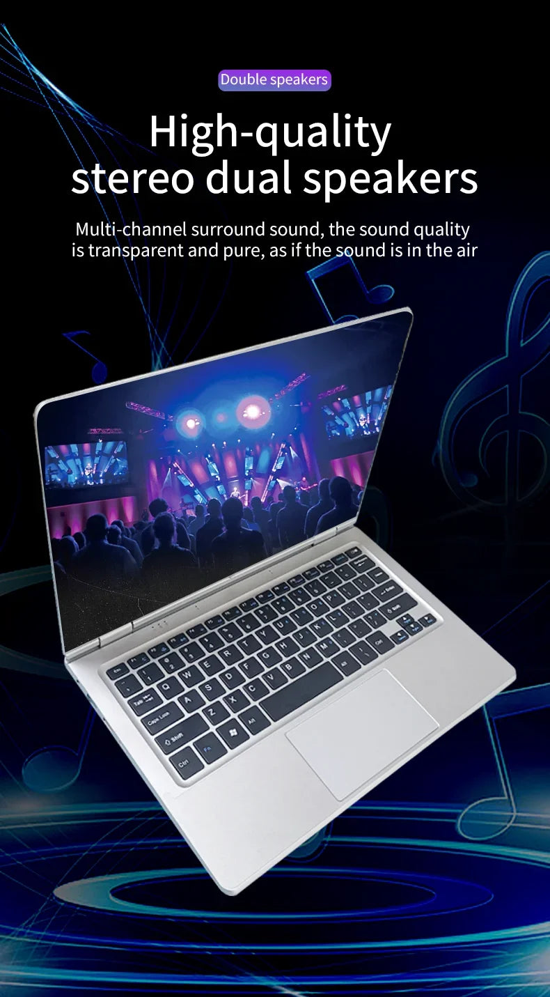 11.6-Inch 2-in-1 Touchscreen Intel Laptop Tablet Windows 11 Pro 8GB DDR4 RAM 128GB/256GB/512GB SSD  Portable Study Computer