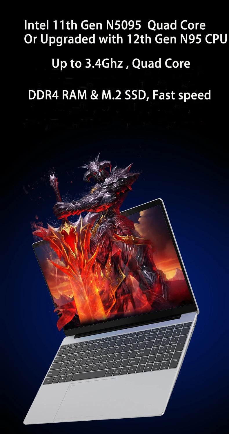 2026 Cheapest 15.6 inch Windows 11 Notebook Laptop 8GB/ 16GB RAM 1TB/512GB/256GB SSD Fingerprint Unlock Gaming Computer