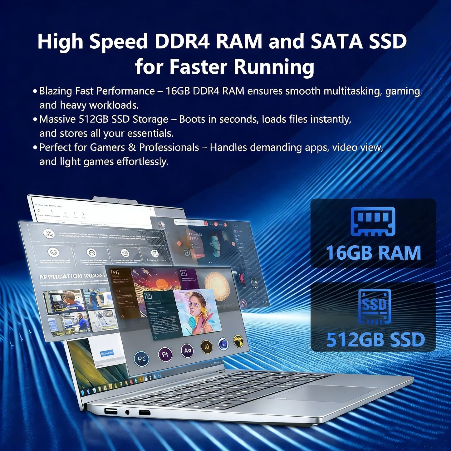 Offcie laptop Intel Core i9-9900 Windows 11 Pro Laptops 16GB RAM 1TB SSD Office Gamer Study notebook Computer PC