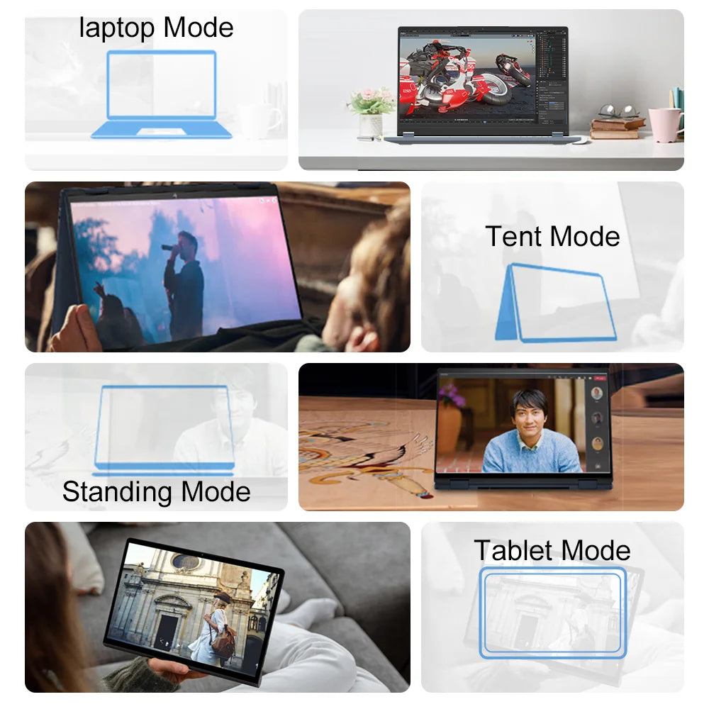 Ninkear Ybook15 Laptop Amd Ryzen 3 3200U 15.6 Inch 360 °   Flip Fhd Ips 1920*1080 Touchscreen 16G+512Gb Backlit Keyboard Windows 11