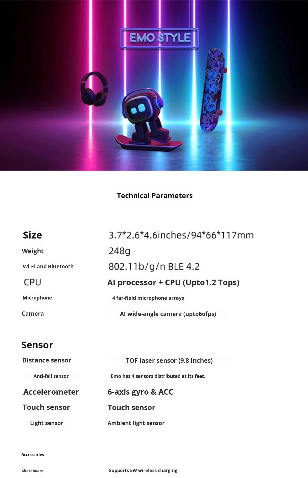 EMO AI Robot 2026, Voice & Facial Recognition, Emotional Communication Companion, Home Automation Educational Toy for All Ages