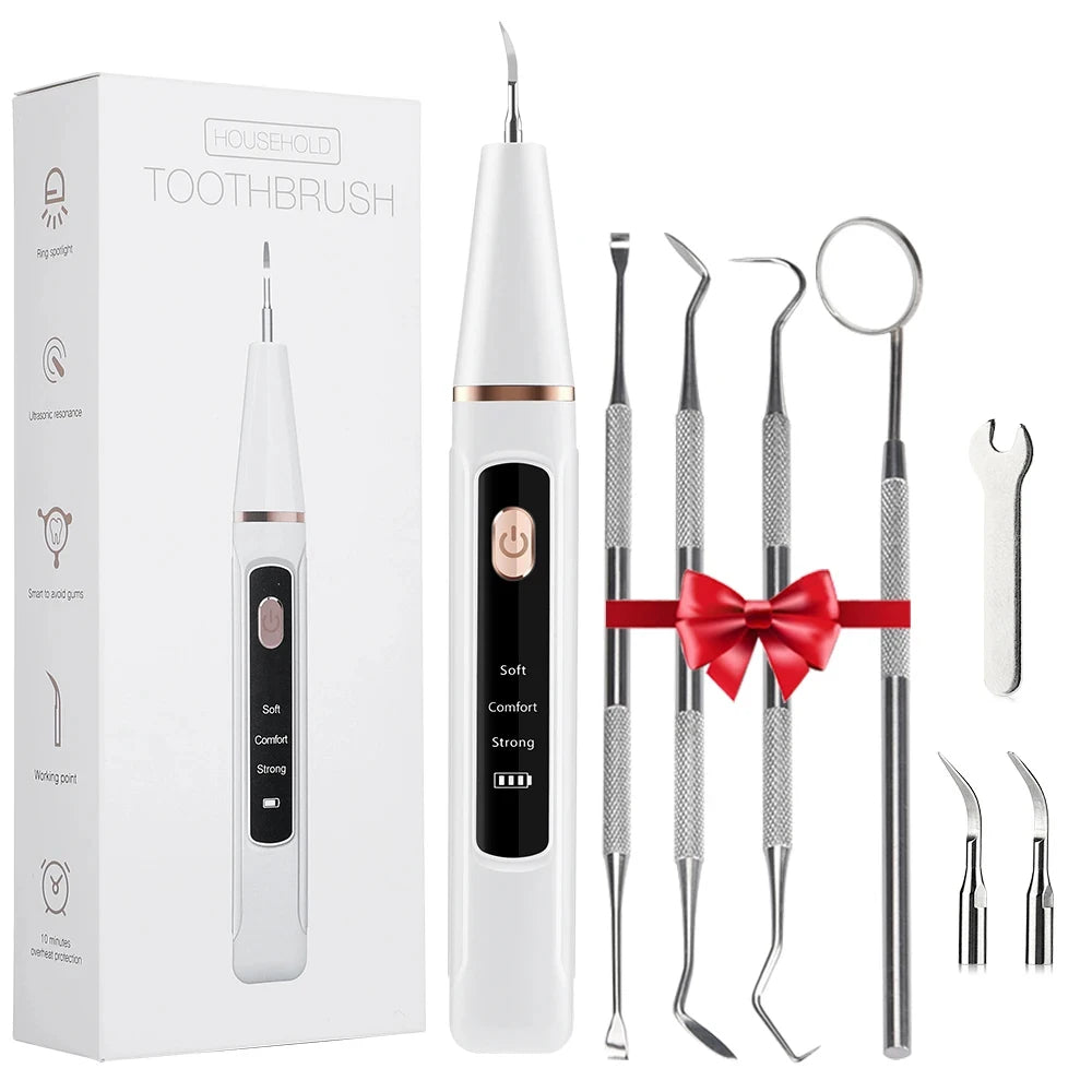 Dental Scaler For Teeth Tartar Remover Electric Teeth Cleaner Tooth Calculus Plaque Remover Ultrasonic Dental Stone Removal