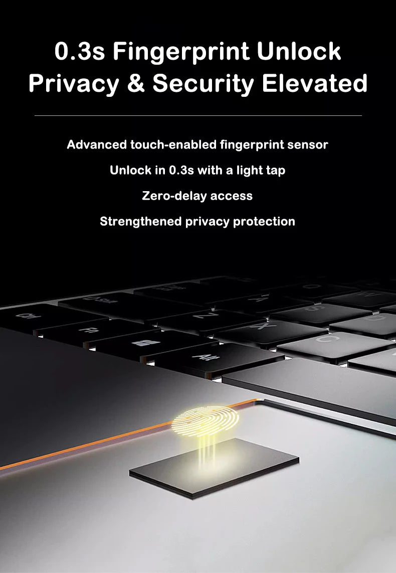 LENO New  Intel Core i9-9880H 15.6 " Laptop 32GB RAM 2TB SSD Ultra Slim Gaming Laptop 1920*1080 Windows 11 Office Study Home Use