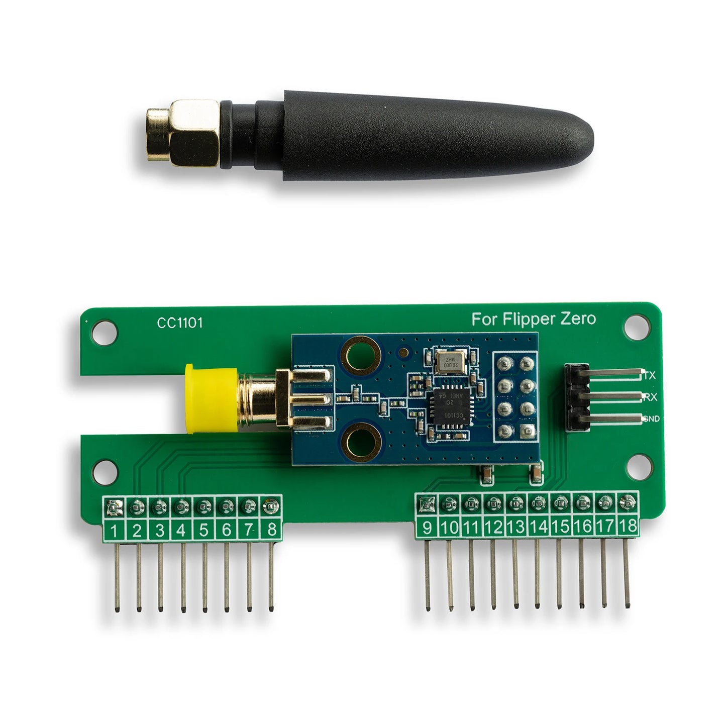 For Flipper Zero WiFi CC1101 SubGhz 433Mhz Development Board GPIO CC1101 Mouse Module For Flipper Zero Modification