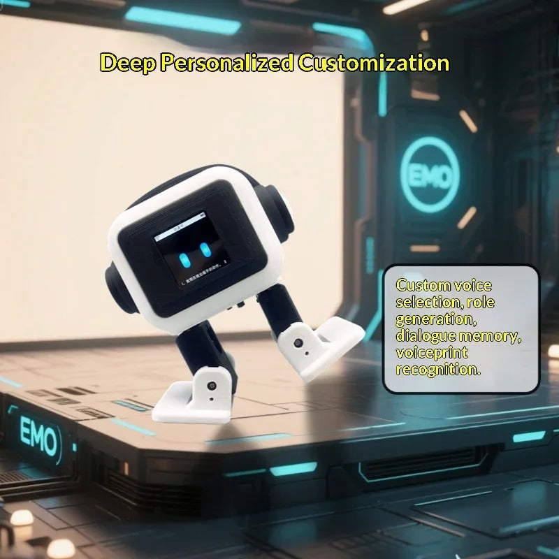 2026 Emo AI Desktop Robot Companion | Features voice interaction, facial recognition, music playback, and dancing capabilities