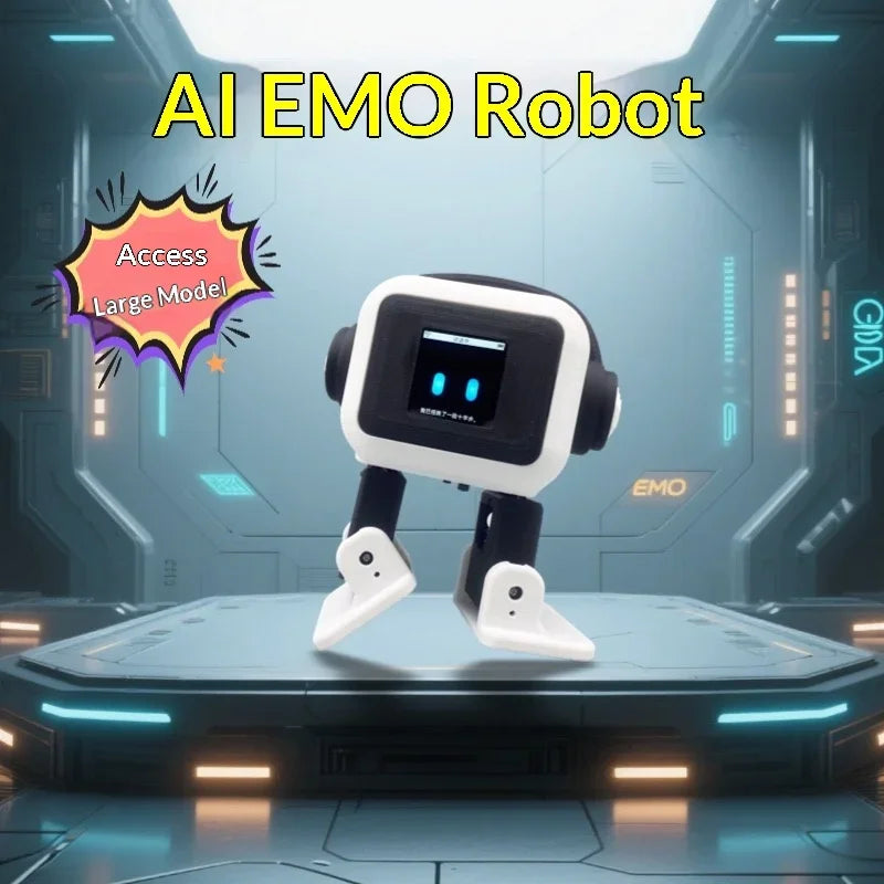 2026 Emo AI Desktop Robot Companion | Features voice interaction, facial recognition, music playback, and dancing capabilities