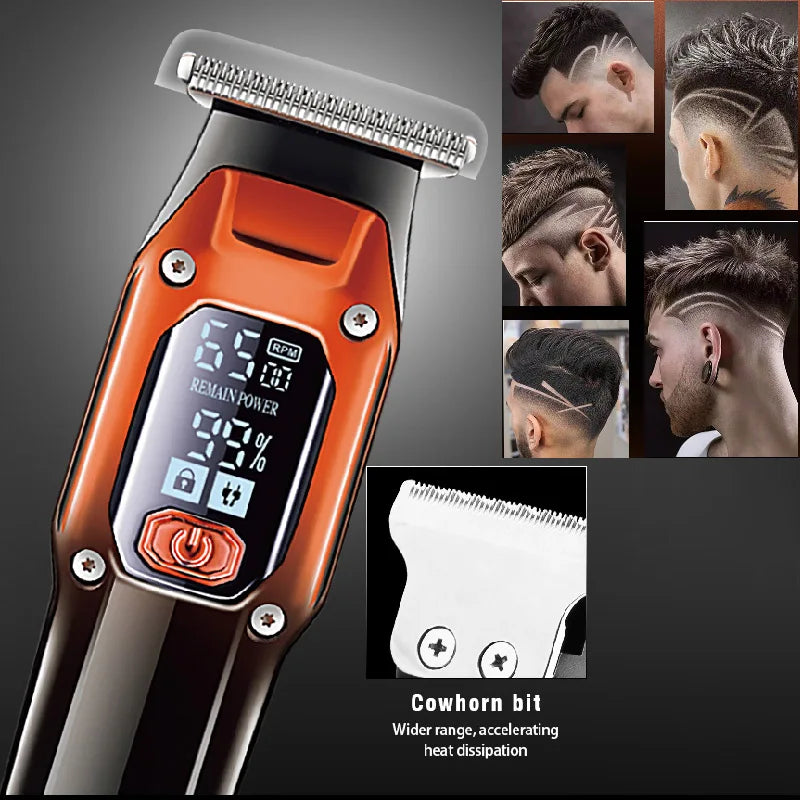Original Kemei Barber Hair Trimmer Professional Electric Beard Hair Clipper Rechargeable Lithium Haircut Machine For Men