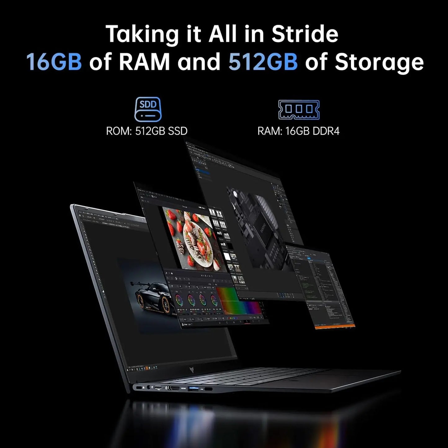 ACEMAGIC 18.5-Inch 4300U/N150 Business Laptop 16GB DDR4 512GB SSD 180° Opening 3.6GHz Long Battery Life Metal Shell WiFi 5 BT5