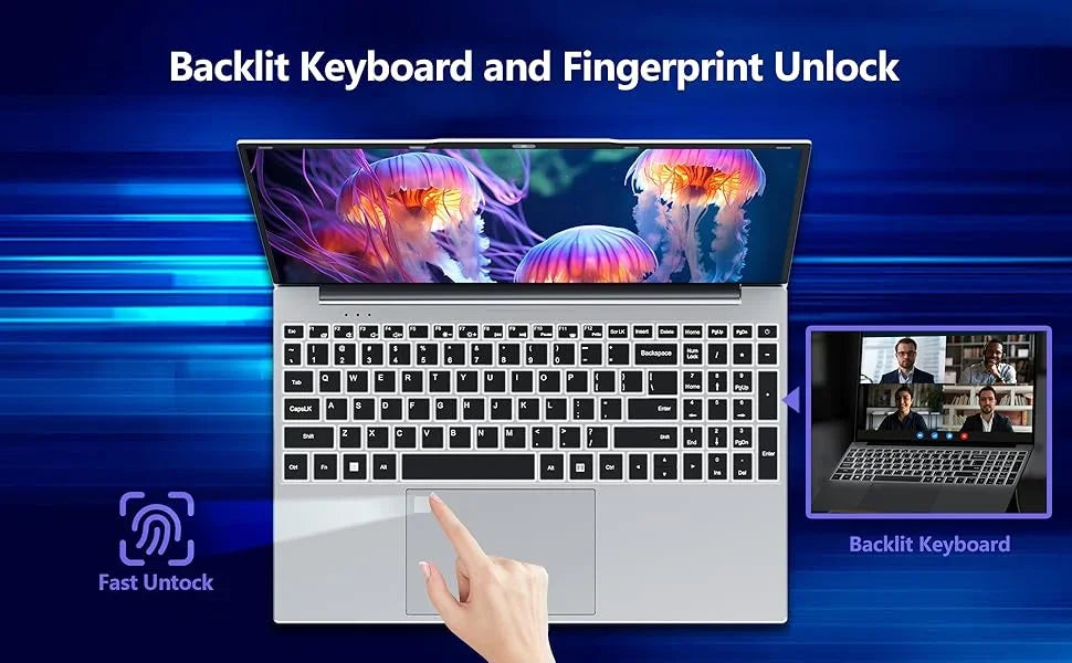 Offcie laptop Intel Core i9-9900 Windows 11 Pro Laptops 16GB RAM 1TB SSD Office Gamer Study notebook Computer PC