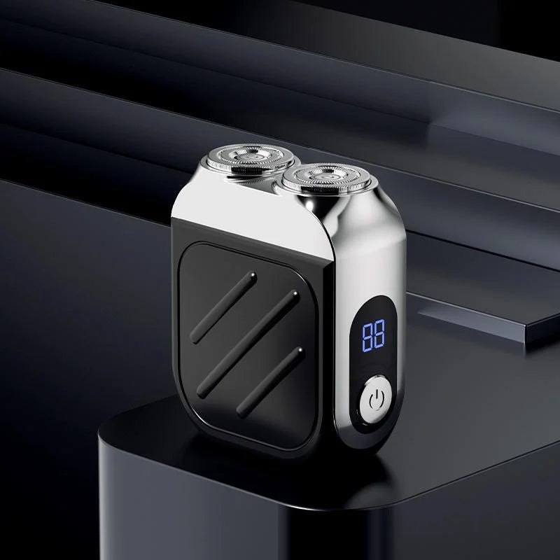 Electric Razor IPX7 Waterproof Mini Dual-head Magnetic Ultra-clean Shaving Portable Digital Display Electric Beard Shaver