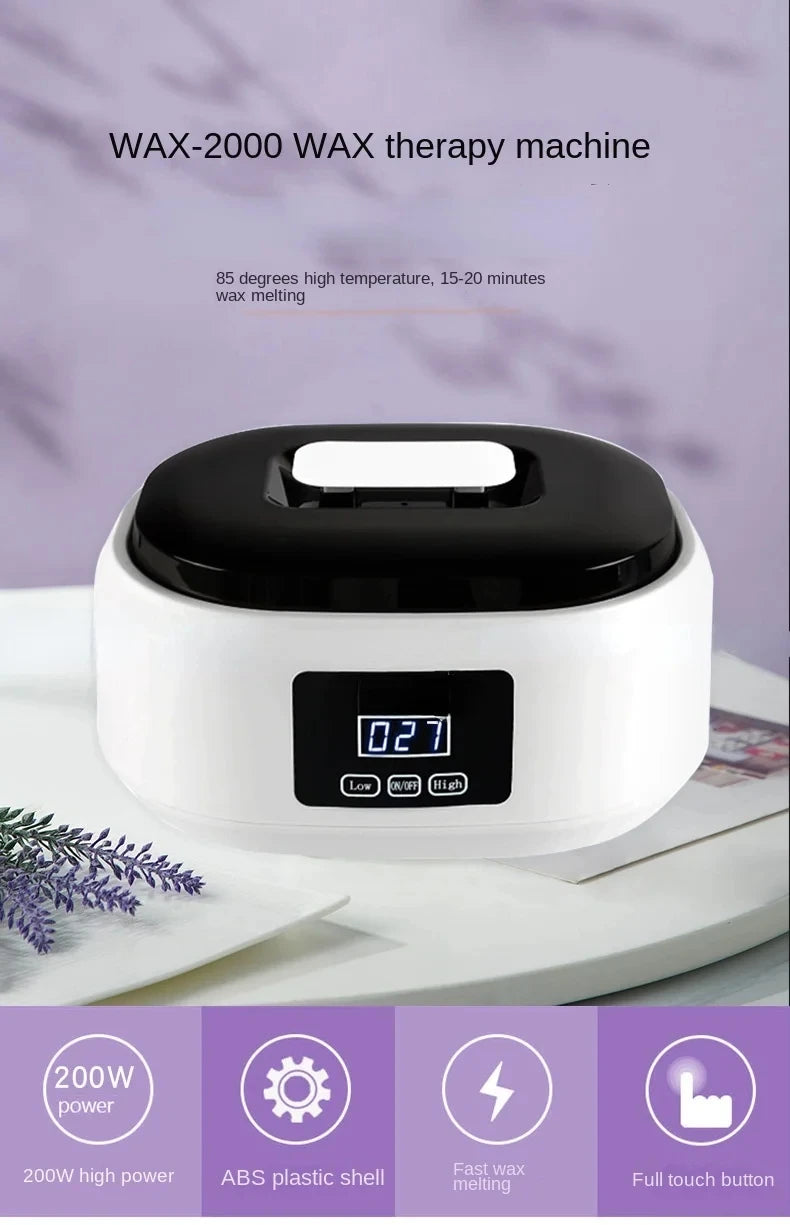 110V 220V Professional Wax Heater with Adjustable Temperature and Large Capacity Beauty and Body Melting Wax Machine 200W