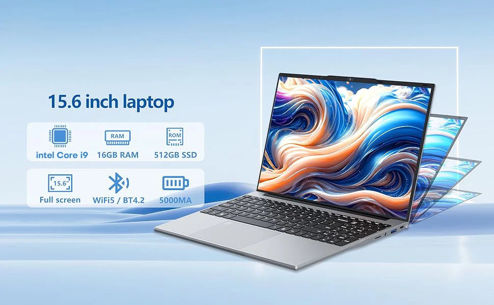 2026 Intel i9 10980HK Gaming Laptop Computer Windows 11 Fingerprint Unlock PC Gamer 16GB RAM 15.6" Backlight Notebook PC Laptops