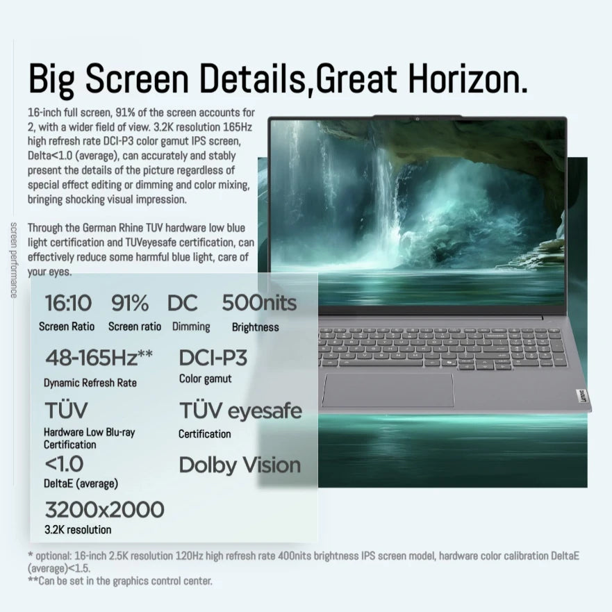 Lenovo ThinkBook 16+ Laptop Ultra 7 255H/ Ultra 9 285H Intel Arc 140T 32BG DDR5 1T SSD 16-inch 3.2K 165Hz Screen Notebook PC