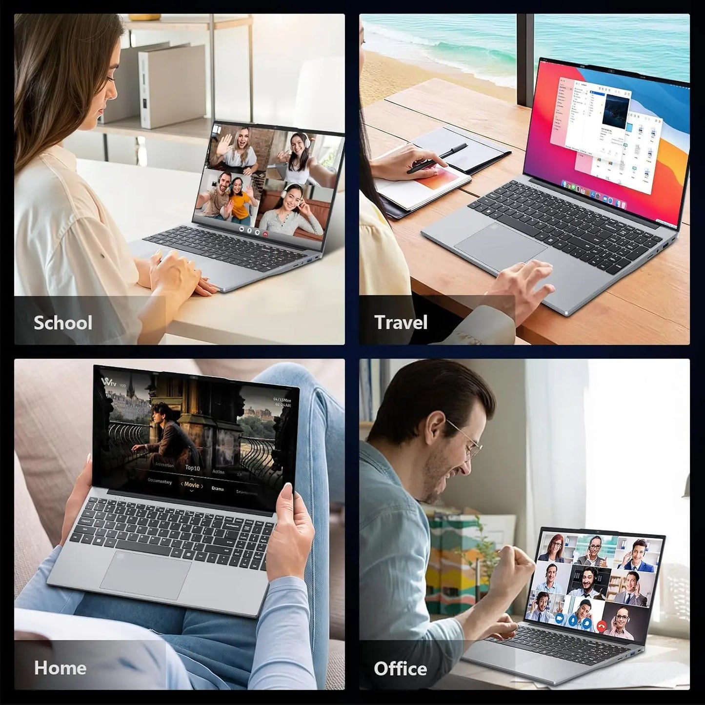 New 15.6" Laptop Computer Intel Core i9 10980HK/9900U Windows 11 PC Gamer 16GB RAM 1TB SSD Fingerprint Unlock Gaming Notebook PC
