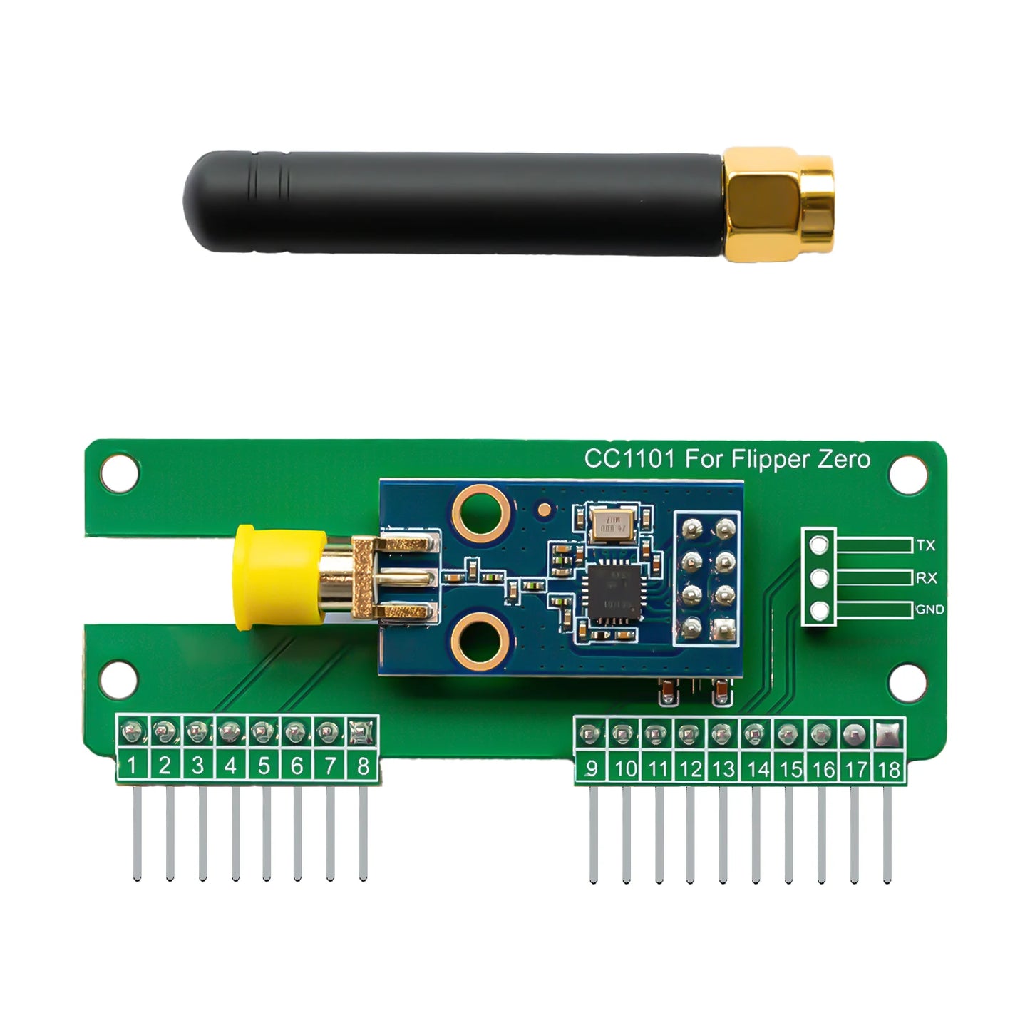 For Flipper Zero WiFi CC1101 SubGhz 433Mhz Development Board GPIO CC1101 Mouse Module For Flipper Zero Modification