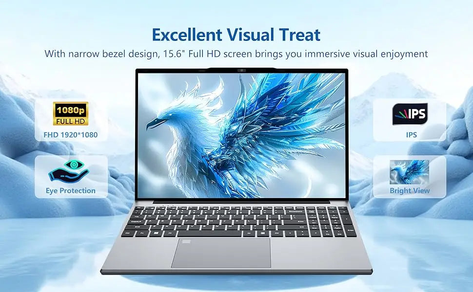 New 15.6" Laptop Computer Intel Core i9 10980HK/9900U Windows 11 PC Gamer 16GB RAM 1TB SSD Fingerprint Unlock Gaming Notebook PC