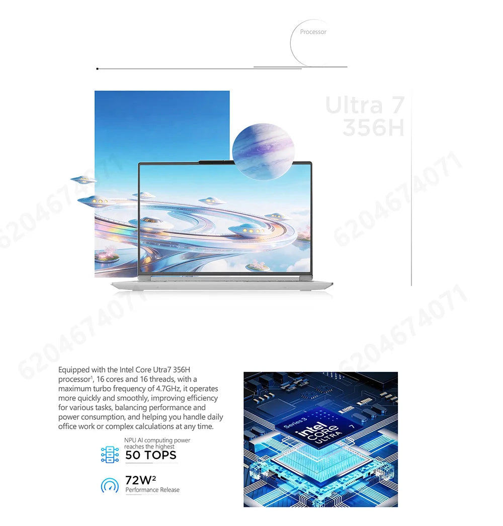 Lenovo Thinkbook16+ 2026 Ultra7 356H RTX5060 32GB 1TB 16'' 3.2K 165Hz White/Gray