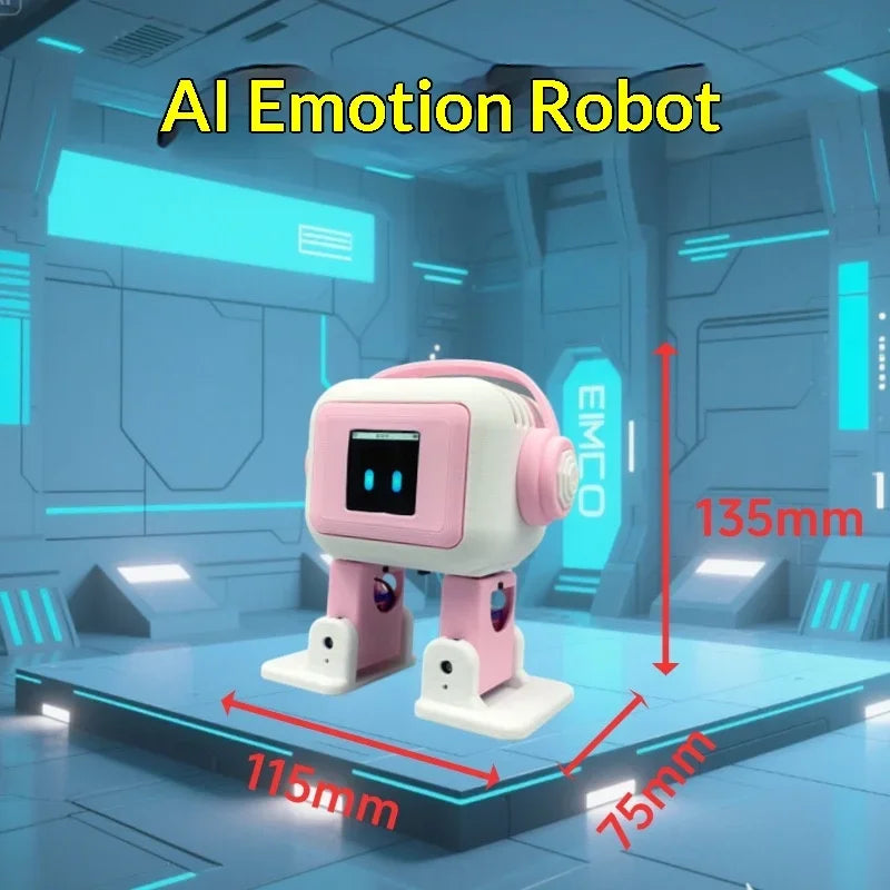 2026 Emo AI Desktop Robot Companion | Features voice interaction, facial recognition, music playback, and dancing capabilities