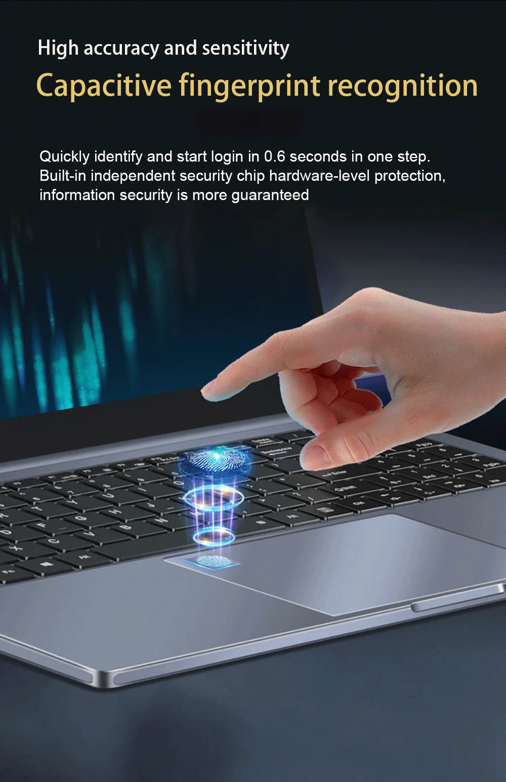 15.6 Inch Laptop Intel Core i9-12900H/i7-1255U Windows 11 Por 2*DDR4 64GB 2*M.2 2TB SSD Ultrabook Computer Fingerprint Unlock
