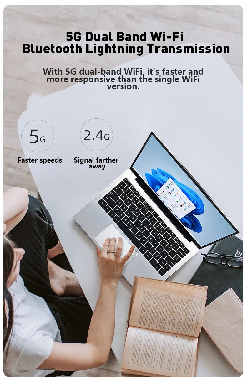 LENO 15.6" Laptop Intel Core i9 9900 32GB 1TB/2TB 1920*1080HD Windows 11 Gaming Computer PC Gamer office Ultra Slim Notebook