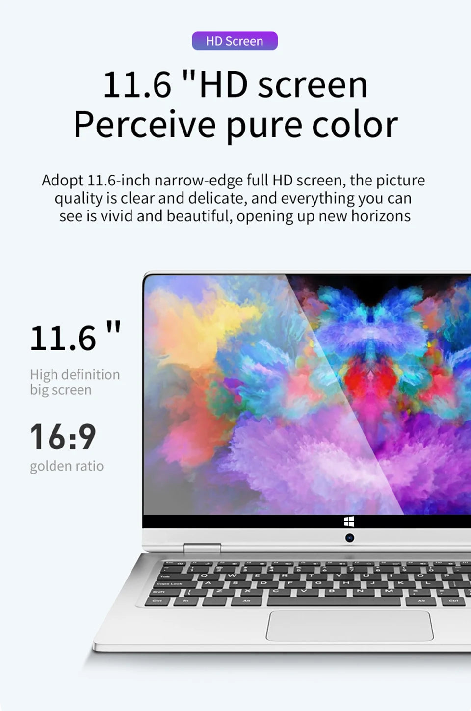 2 in 1 Laptop Computer Touch Screen 11.6" Intel Core i7-8500Y 8GB 1TB 2TB SSD Windows 11 Office Portable PC 360° Flip Notebook