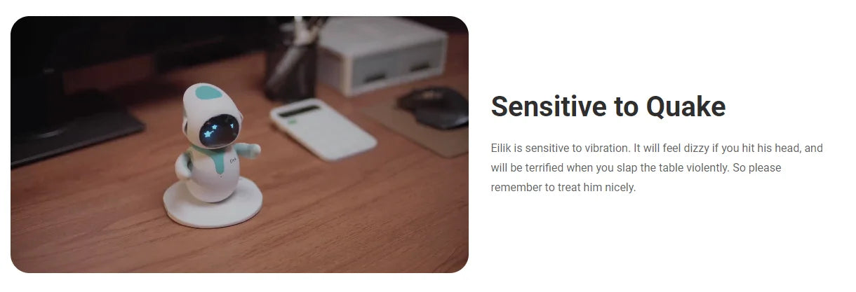 EMO Emoticons Eilik Smart Robot Electronics Automation AI Desktop Pet Intelligence Touch Interactive Mode Multi Functional Robot