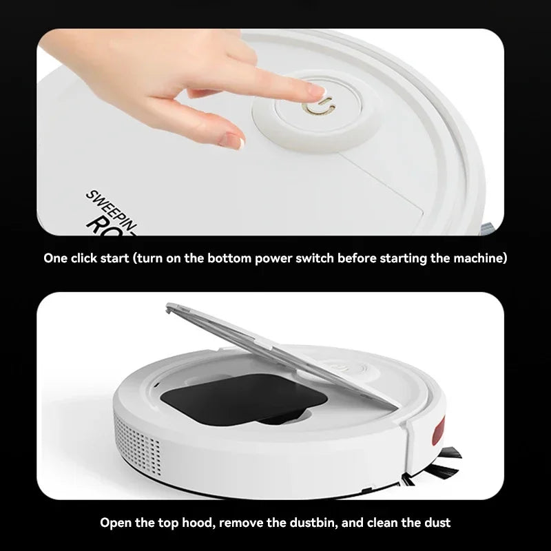 3-in-1 Fully Automatic Sweeper Suction Mopping Sweeping Machine Charge USB Intelligent Kitchen Home Cleaning Robots 2026 New